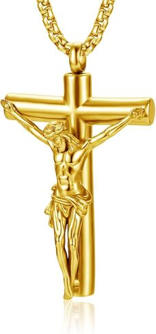 Jesus Urn Necklace for ashes for Men Women Stainless Steel Cremation Jewelry for Ashes for Memorial in Saudi Arabia