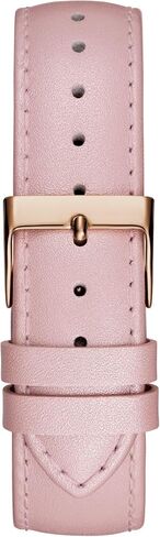 Guess Women's 36mm Watch - Pink Leather Strap White Dial Rose Gold Tone Case in Saudi Arabia
