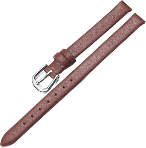 Leather Watch Band 6mm 8mm 10mm Women's Small Size Universal Watch Strap Stainless Steel Buckle in Saudi Arabia