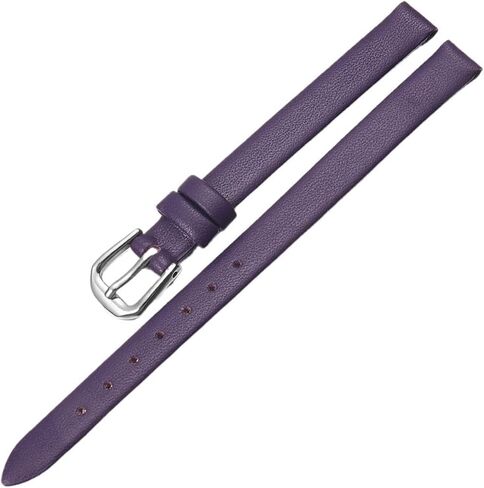 Leather Watch Band 6mm 8mm 10mm Women's Small Size Universal Watch Strap Stainless Steel Buckle in Saudi Arabia