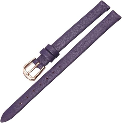 Leather Watch Band 6mm 8mm 10mm Women's Small Size Universal Watch Strap Stainless Steel Buckle in Saudi Arabia
