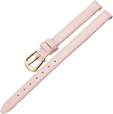 Leather Watch Band 6mm 8mm 10mm Women's Small Size Universal Watch Strap Stainless Steel Buckle in Saudi Arabia