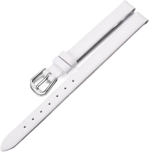 Leather Watch Band 6mm 8mm 10mm Women's Small Size Universal Watch Strap Stainless Steel Buckle in Saudi Arabia