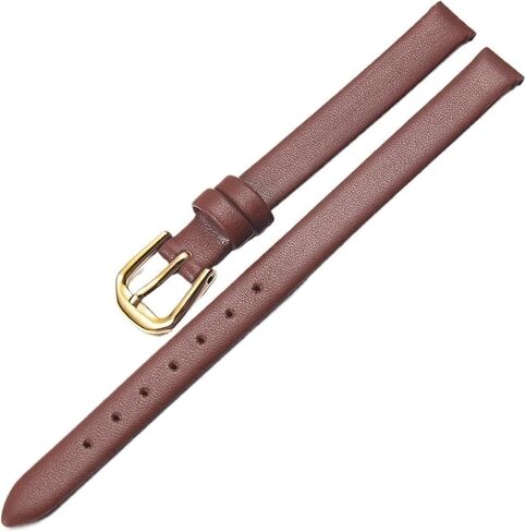 Leather Watch Band 6mm 8mm 10mm Women's Small Size Universal Watch Strap Stainless Steel Buckle in Saudi Arabia