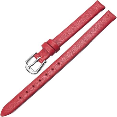 Leather Watch Band 6mm 8mm 10mm Women's Small Size Universal Watch Strap Stainless Steel Buckle in Saudi Arabia