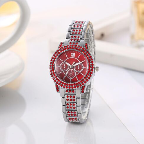 7 Pcs Women Simple Crystal Roman Numerals Scale Dial Analog Quartz Wrist Watches Wholesale Watches in Kuwait