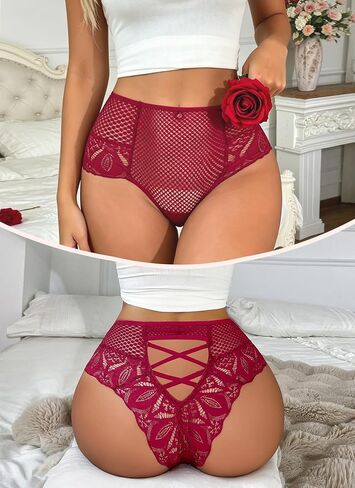 Women's Lace Seamless Underwear No Show Panties High Waisted Ladies Briefs Soft Stretch Invisible Briefs 6 Pack in Saudi Arabia
