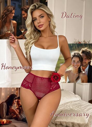 Women's Lace Seamless Underwear No Show Panties High Waisted Ladies Briefs Soft Stretch Invisible Briefs 6 Pack in Saudi Arabia