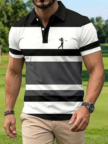 Men's Lightweight Performance Golf Polo Shirts, Short Sleeve Collared Quick Dry Breathable Wear, S-2XL in Kuwait