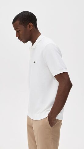 Lacoste Men's Textured Knit Polo in Kuwait