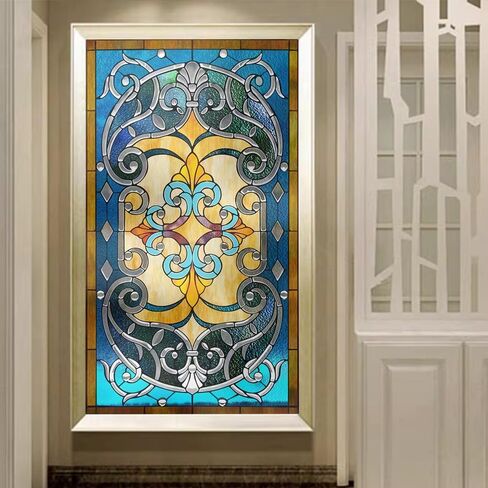 Two Sheets (23.62x51.18 in) American-Style Frosted Film for Glass Windows, Exquisite Pattern Privacy Window Sticker, Sunshade Decorative Removable electrostatic Sticker (Crow, 23.62x51.18Inches) in Saudi Arabia
