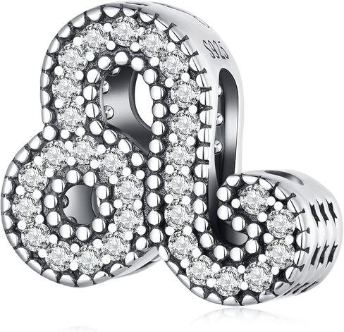 925 Sterling Silver Charm 12 Zodiac Signs Charm for Women Bracelets Charms Birthday Charm BirthdayStone Charm in Saudi Arabia