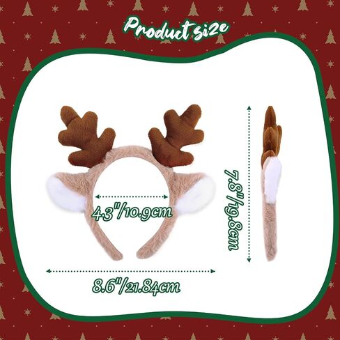 Christmas Creative Holiday Reindeer Headbands,Christmas Party Costume Headwear for Party Supplies and Holiday Parties Favors in Saudi Arabia