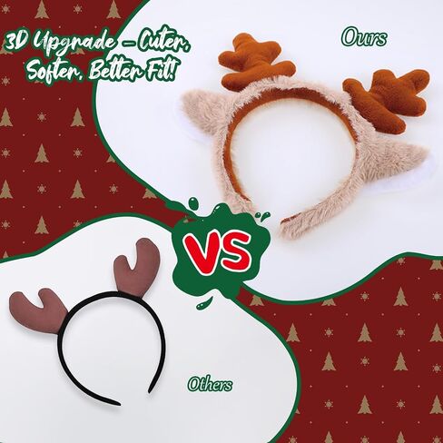 Christmas Creative Holiday Reindeer Headbands,Christmas Party Costume Headwear for Party Supplies and Holiday Parties Favors in Saudi Arabia