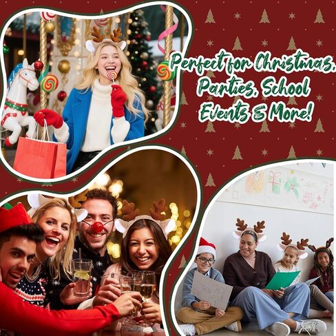 Christmas Creative Holiday Reindeer Headbands,Christmas Party Costume Headwear for Party Supplies and Holiday Parties Favors in Saudi Arabia