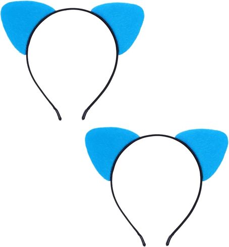 2 Pack Cat Ears Headband for Women Adults, cheetah ears 2 pack，Fluffy Cat Ear Headbands for Halloween Cosplay Costume Party in Saudi Arabia