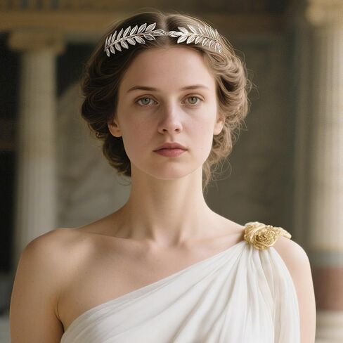 Laurel Leaf Crown Emperor Crowns - Gold Wreath Greek Goddess Headpiece, Medieval Roman Toga Party Costume Accessory, Elven Circlet for Renaissance Halloween Cosplay in Kuwait