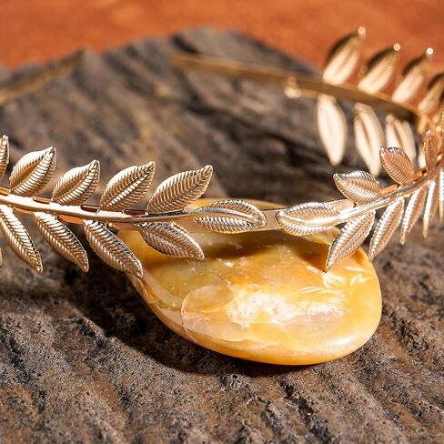 Laurel Leaf Crown Emperor Crowns - Gold Wreath Greek Goddess Headpiece, Medieval Roman Toga Party Costume Accessory, Elven Circlet for Renaissance Halloween Cosplay in Kuwait