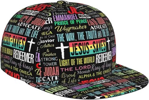 Jesus Baseball Cap for Men Adjustable Flat Bill Brim Cap for Travel Hiking and Outdoor Sports in Saudi Arabia