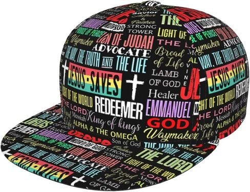Jesus Baseball Cap for Men Adjustable Flat Bill Brim Cap for Travel Hiking and Outdoor Sports in Saudi Arabia