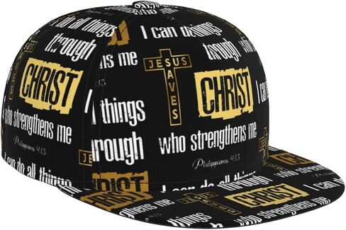 Jesus Baseball Cap for Men Adjustable Flat Bill Brim Cap for Travel Hiking and Outdoor Sports in Saudi Arabia