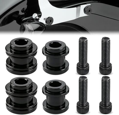 Benlari Four Point Docking Hardware Kits Quick Release Sissy Bar Luggage Rack Motorcycle Fit For Harley Softail FLDE, FLHC, FLHCS, FLSL, FXBB and FXST Models 2018-2024, Black in Saudi Arabia