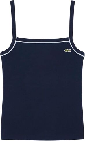 قميص بدون أكمام من القطن بلون متباين للسيدات من Lacoste in Kuwait