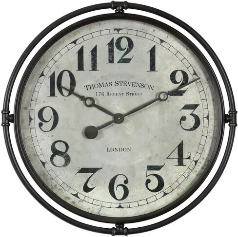 Uttermost Nakul - 29.5 inch Industrial Wall Clock - 29.5 inches Wide by 2.5 inches deep in Kuwait