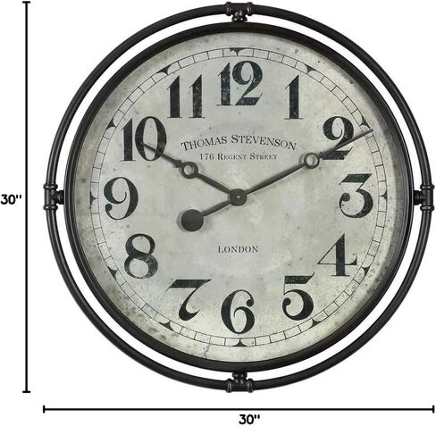 Uttermost Nakul - 29.5 inch Industrial Wall Clock - 29.5 inches Wide by 2.5 inches deep in Kuwait