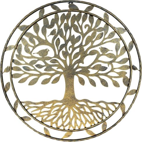 Leutsbyone Decorative Metal Tree of Life Wall Art, Nature-Inspired Indoor Outdoor Decoration,24 inches,Copper in Saudi Arabia