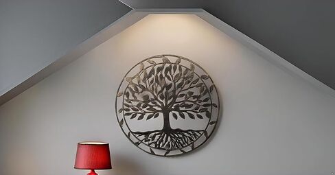 Leutsbyone Decorative Metal Tree of Life Wall Art, Nature-Inspired Indoor Outdoor Decoration,24 inches,Copper in Saudi Arabia