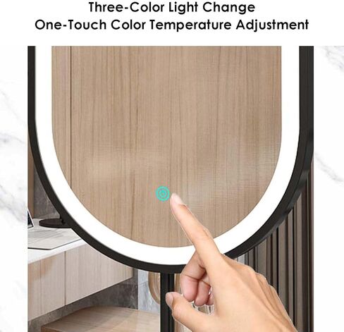 Ceiling Hanging Mirror,LED Bathroom Mirror,Wall Mirror Oval Decorative Mirror,Adjustable Brightness,for Bathroom Washroom Shaving (Boom Can be Customized)(Gold,50x120cm) in Saudi Arabia