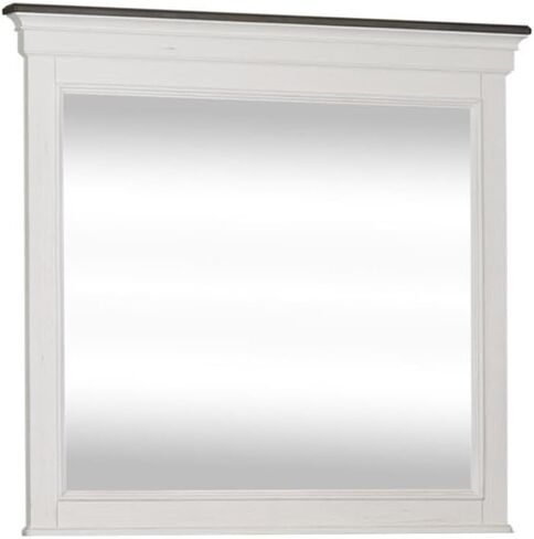 Liberty Furniture Industries Allyson Park Crown Mirror, W45 x D3 x H42, White in Saudi Arabia