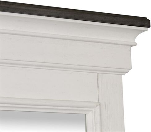 Liberty Furniture Industries Allyson Park Crown Mirror, W45 x D3 x H42, White in Saudi Arabia