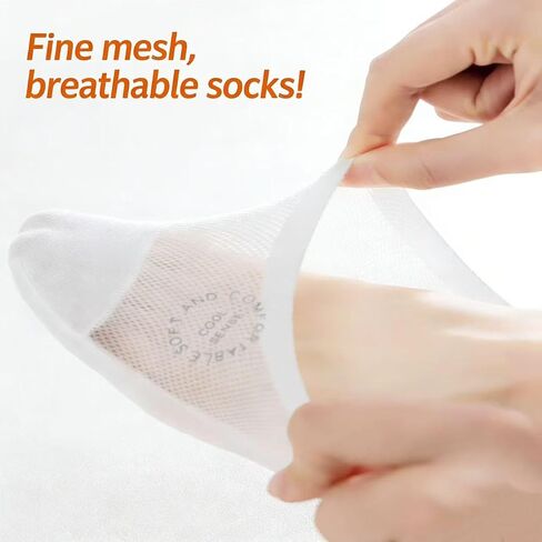 4 Pairs Women's No Show Ultra Low Cut Liner Socks - Ice Feeling, Non-Slip, Invisible, Thin, Shallow Mouth Invisible Boat Socks Breathable in Kuwait