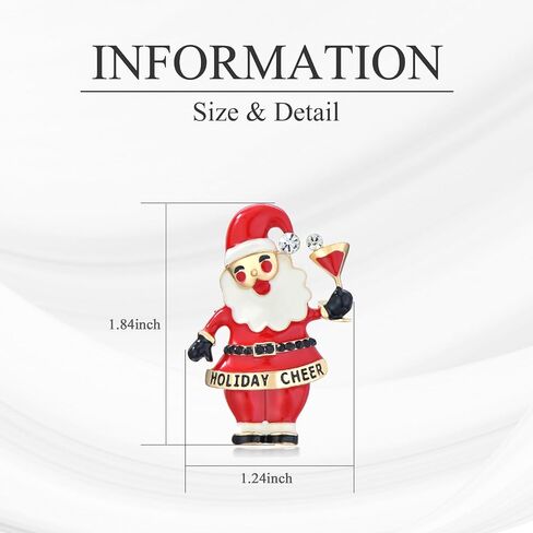 Christmas Wreath/Tree/Snowman/Santa Claus Brooch 18K Gold-plated Merry Christmas Lapel Pin Jewelry Gift for Women in Kuwait