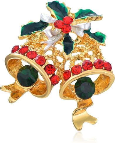 Christmas Wreath/Tree/Snowman/Santa Claus Brooch 18K Gold-plated Merry Christmas Lapel Pin Jewelry Gift for Women in Kuwait