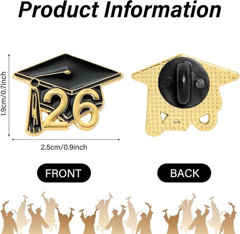24 Cap Pins Class Of 2026 Commemorative Pieces Ideal Souvenirs For Graduation Events And Celebrations in Saudi Arabia