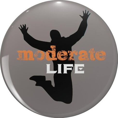 Moderate Life Pin Lapel Pin Cute Brooch Pins Badges 0.75" in Kuwait