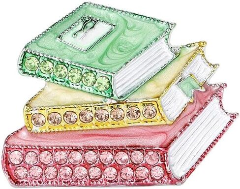 ONLYJUMP Rhinestone Book Brooch for Women Dainty Crystal Librarian Teacher Reading Books Brooches for Librarians Reading Lovers Back to School Jewelry in Kuwait