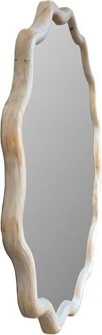 Howard Elliott Collection Pine Ripples Round Mirror Round Brown 24H x 24W x 1D in Kuwait