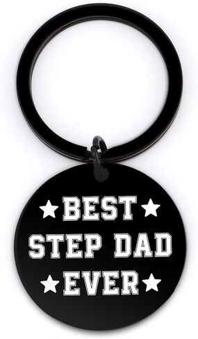 Step Dad Father Day Gift Stocking Stuffers Christmas Birthday Thank You Thanksgiving Day Valentines Day Gifts Keychain Present for Best Step Dad Ever Gifts from Step Daughter Son in Saudi Arabia