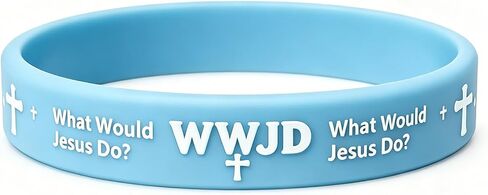 WWJD Silicone Wristband, What Would Jesus Do Rubber Bracelet, Christian Inspirational in Saudi Arabia