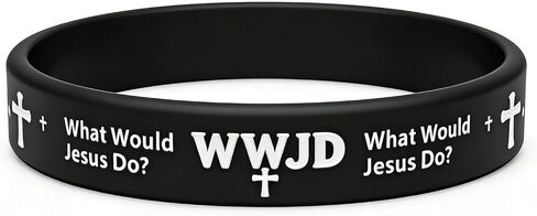 WWJD Silicone Wristband, What Would Jesus Do Rubber Bracelet, Christian Inspirational in Kuwait