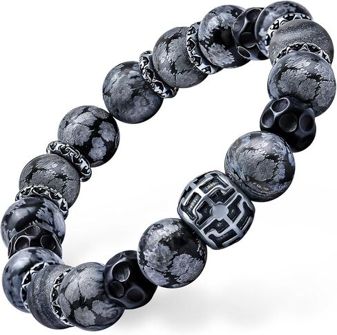 GUXI-Mist Ruin Rare Series Obsidian Bracelet Natural Malachite Bracelets for Men Handmade Gemstone Bead Protection Bracelet Holiday Gifts in Saudi Arabia