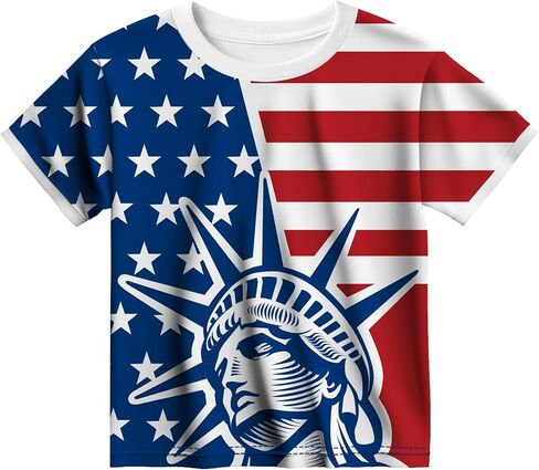 Boys American Flag Shirt Kids 4th of July Outfit Independence Day T-Shirt Toddler Patriotic Tee Top 2-7T in Saudi Arabia