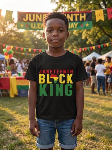 Toddler Juneteenth Shirt for Kids Boys Girls 1865 June 19th Black History T-Shirt in Saudi Arabia