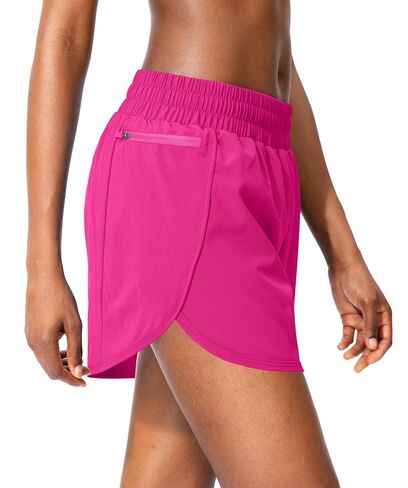 Soothfeel High Waisted Athletic Womens Running Shorts Workout Shorts for Women with Liner in Kuwait