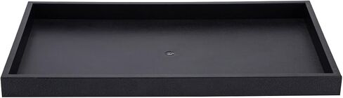 SSWBasics Large Black Plastic Stackable Tray - 14 3/4" W x 8 1/4" L x 1" H - Set of 3- Jewelry Tray - Stackable Plastic Jewelry Organizers for Retail or Home Use in Kuwait