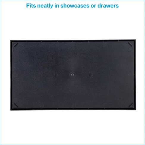 SSWBasics Large Black Plastic Stackable Tray - 14 3/4" W x 8 1/4" L x 1" H - Set of 3- Jewelry Tray - Stackable Plastic Jewelry Organizers for Retail or Home Use in Kuwait